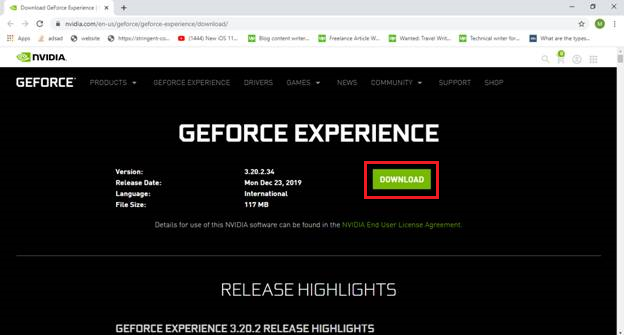 Download GeForce Experience