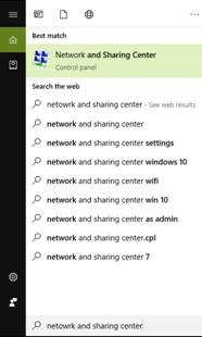 Network & Sharing Center