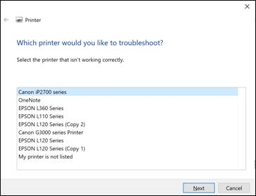 Printer that needs to troubleshoot